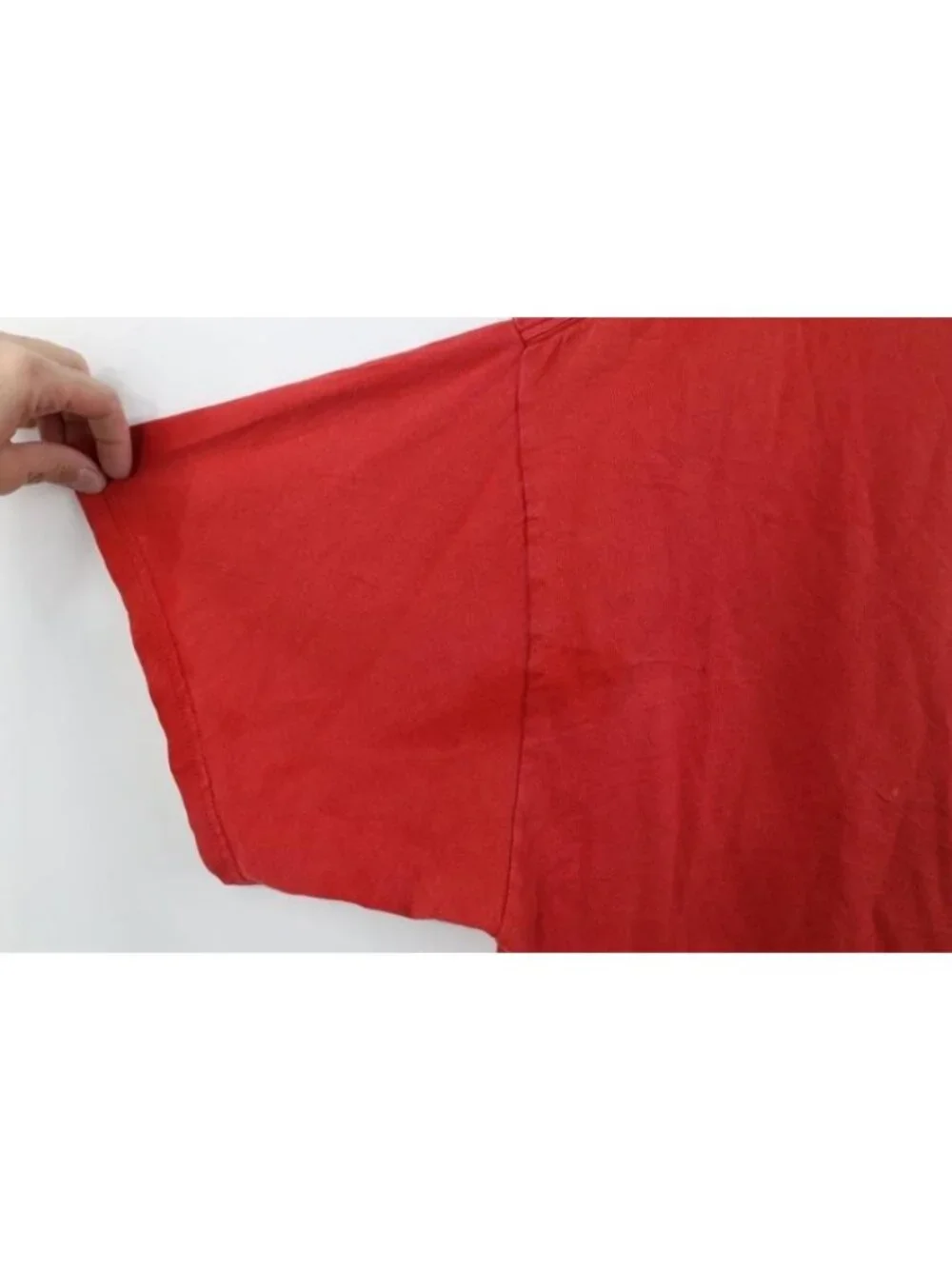 Vintage Y2K Nike Mens XL Distressed Travis Scott Mini Swoosh Cotton T-Shirt Red